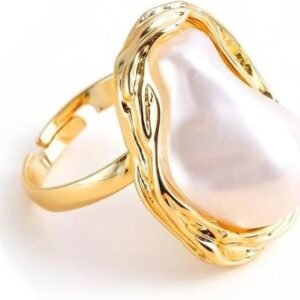 Baroque Pearl Adjustable Statement Ring
